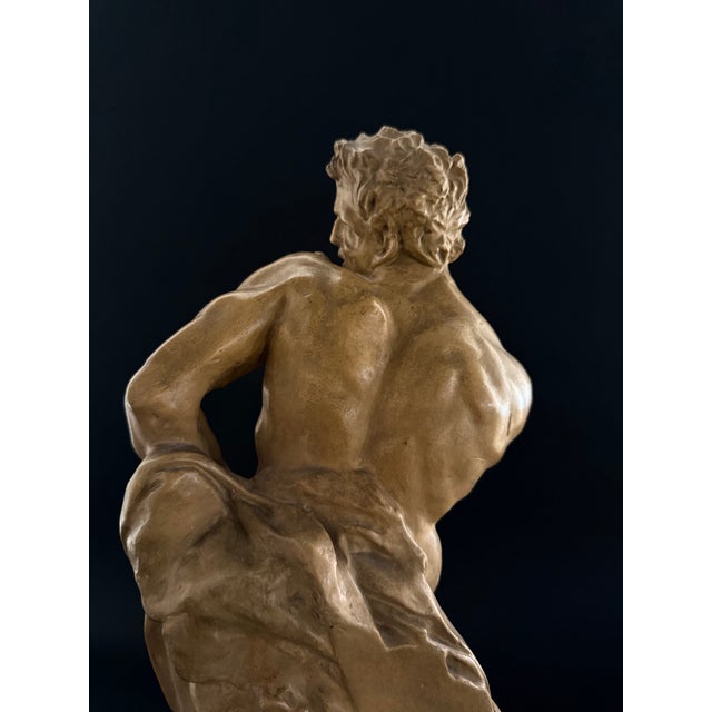 Stucco Sculpture Depicting a Faun, 20th Century, 1950s, Gesso For Sale - Image 11 of 16