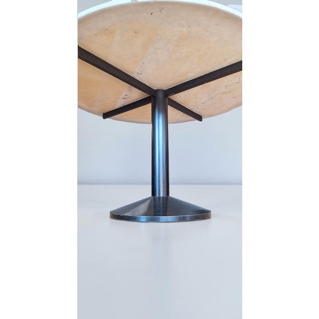 Poggi TL30 Round Metal and Marble Table by Franco Albini and Franca Helg for Poggi, Italy, 1960s For Sale - Image 4 of 9