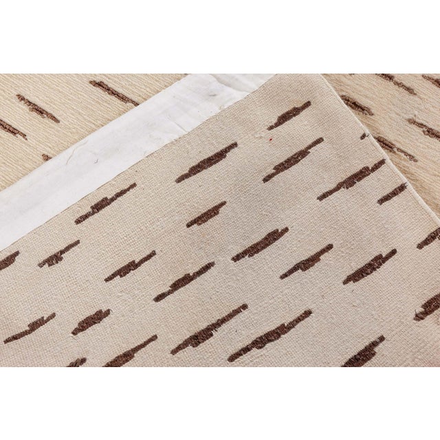 Modern Wool and Leather Runner by Doris Leslie Blau For Sale In New York - Image 6 of 6