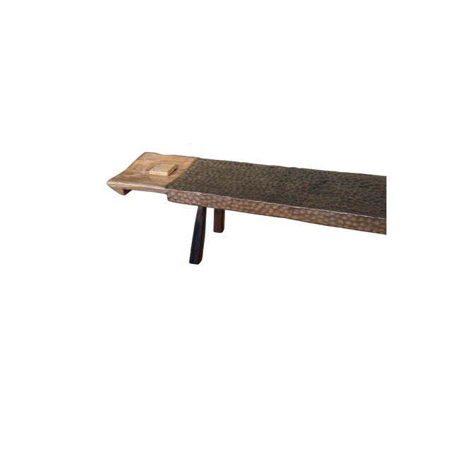 Crafted from reclaimed solid teak, this sculptural bench celebrates the raw beauty and enduring character of aged...