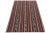 Traditional 1950s Vintage Chaput Kilim Rug in Red and Brown, Multicolor Stripe Patterns-3'x9'6'' For Sale - Image 3 of 7