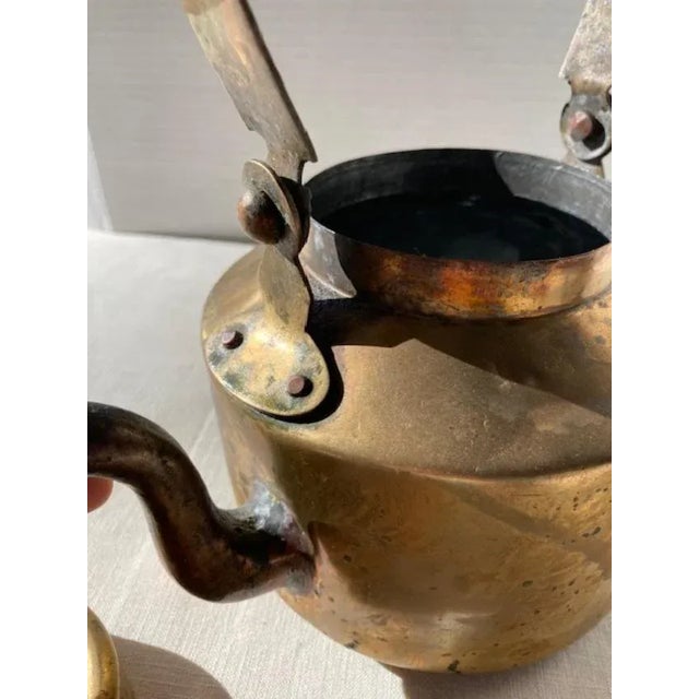 Antique Brass Indian Raj Kettle For Sale - Image 4 of 6