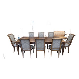 Vintage Ethan Allen Goodwin Louis XVI Style Extendable Dining Table Set For Sale