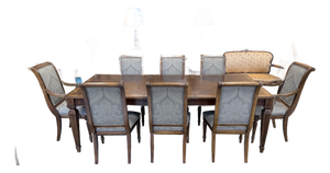 Vintage Ethan Allen Goodwin Louis XVI Style Extendable Dining Table Set