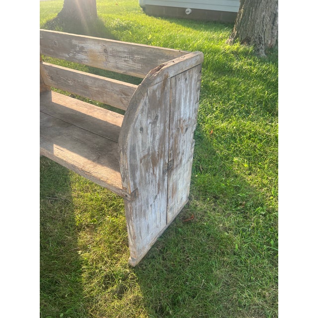 Early 19th Century 1800's Farmhouse French Style Rustic Bench For Sale - Image 5 of 12