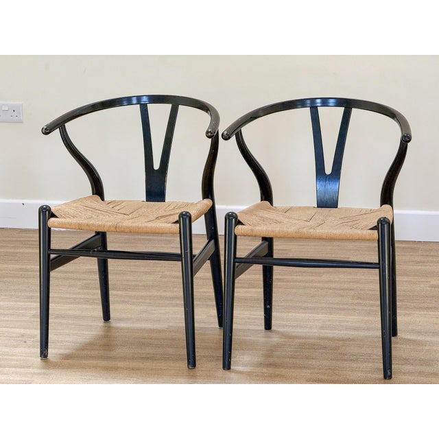 Brown CH24 Wishbone Chairs by Hans J Wegner for Carl Hansen & Søn, Set of 6 For Sale - Image 8 of 13