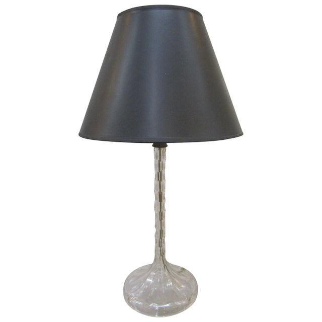 Modern Clear Cut Crystal Desk or Table Lamp For Sale - Image 10 of 13