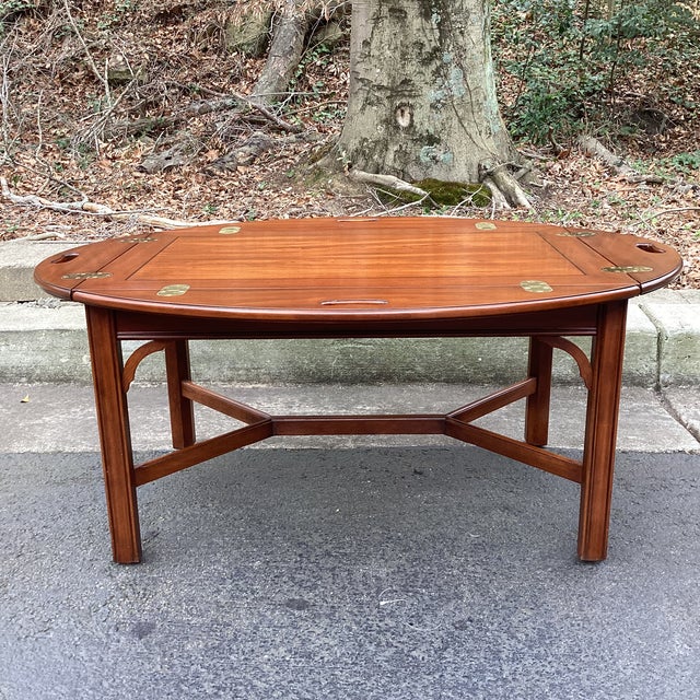 1990s 1990s Butlers Tray Table by Virginia Galleries for Henkel Harris For Sale - Image 5 of 12