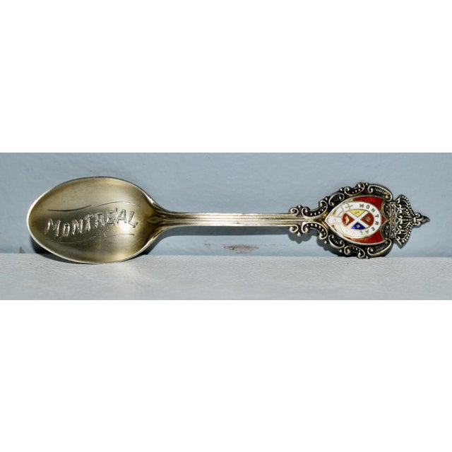Antique (1920's) Collectors Spoon is Made of Sterling SIlver. Montreal Details. The Measurements: 4" x 1" x .50". Flat...