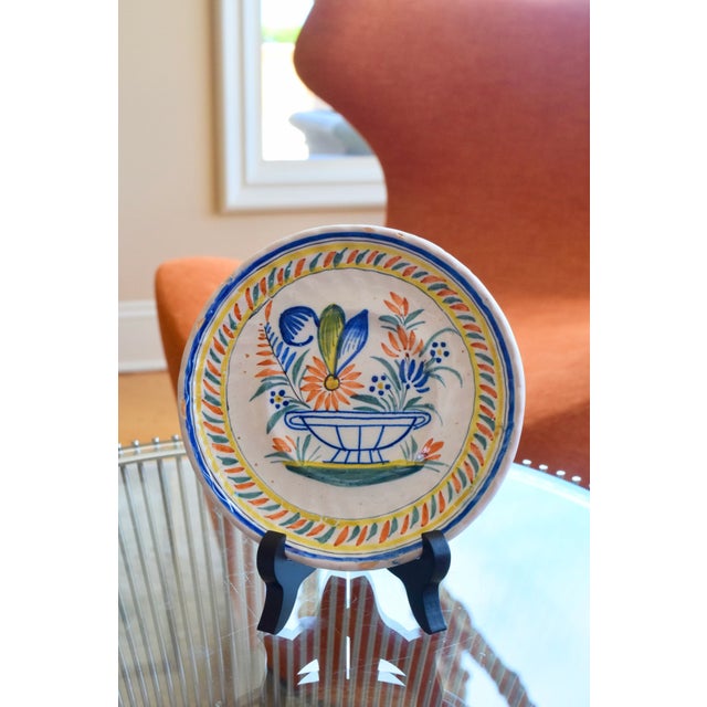 Henriot Quimper Late 19th Century Henriot Quimper Ceramic Plate For Sale - Image 4 of 4