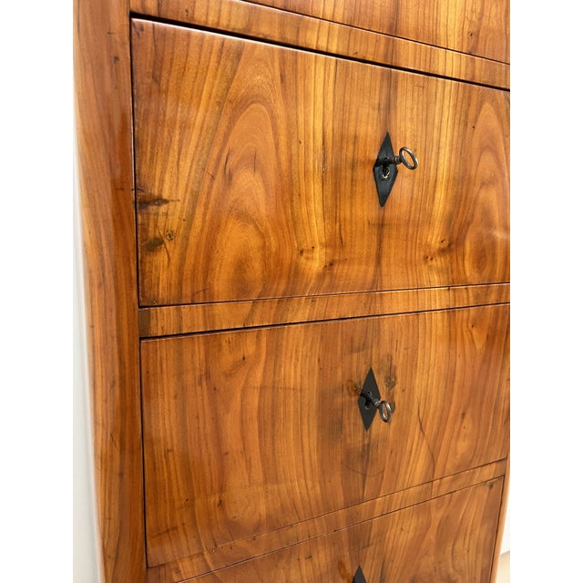 Biedermeier Five-Drawer Chiffonier in Cherry Veneer, South Germany, 1830s For Sale - Image 13 of 18