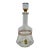1960s Italian Decanter Glass W/ Stopper & Sticker Gold Trim Etched Floral Pattern For Sale