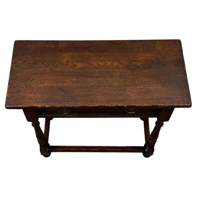 Antique 20th Century Oak Side Table For Sale - Image 4 of 12
