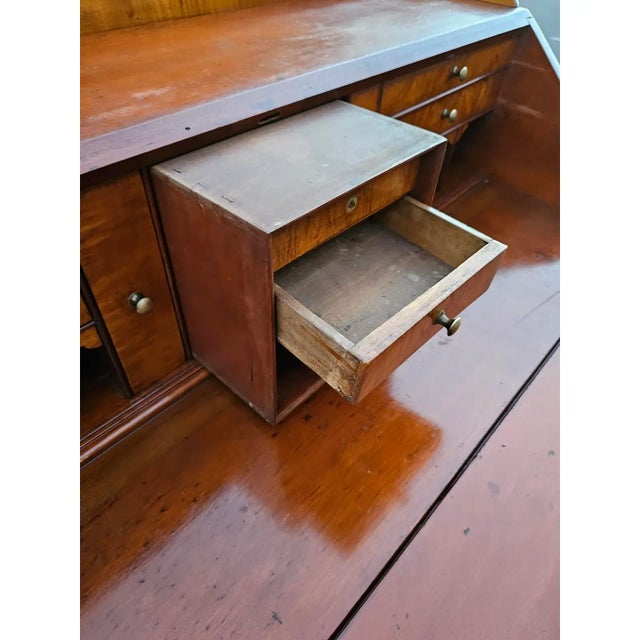 Antique Early 19th Century Federal Slant-Front Desk For Sale - Image 4 of 11