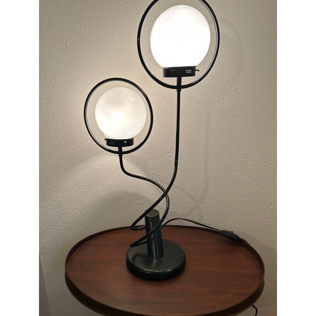 Vintage Mid-Century Modern 2 globe Orb Lamp,Great Style & Design! Height 30" Width 14" Deep 10"