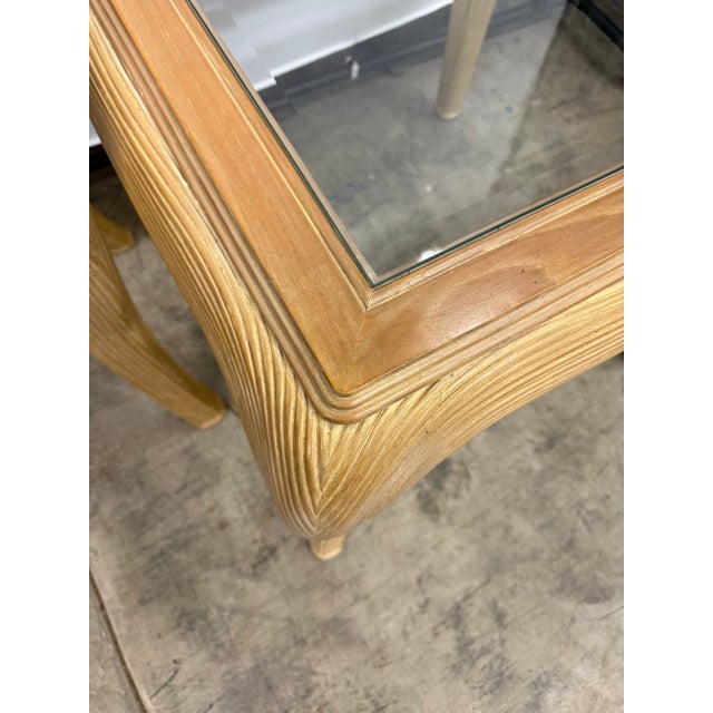 1970s 1970s Mid Century Modern Matching Console and Side Table in the Gabriella Crespi Style For Sale - Image 5 of 12