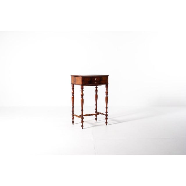 Brown Antique Dutch Sewing Table in Mahogany, 1880s For Sale - Image 8 of 12