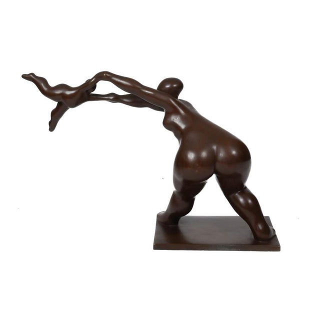 Julio Maragall Limited Edition Bronze Figural Sculpture 6/7, Signed Modern Figurative Art For Sale - Image 4 of 8