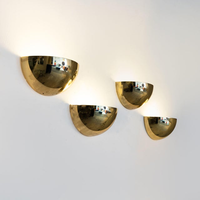 Brass Wall Sconces, 1970, Set of 4 For Sale - Image 9 of 9