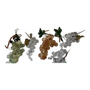 Vintage Faceted Lucite Grape Bunches - Set of 5