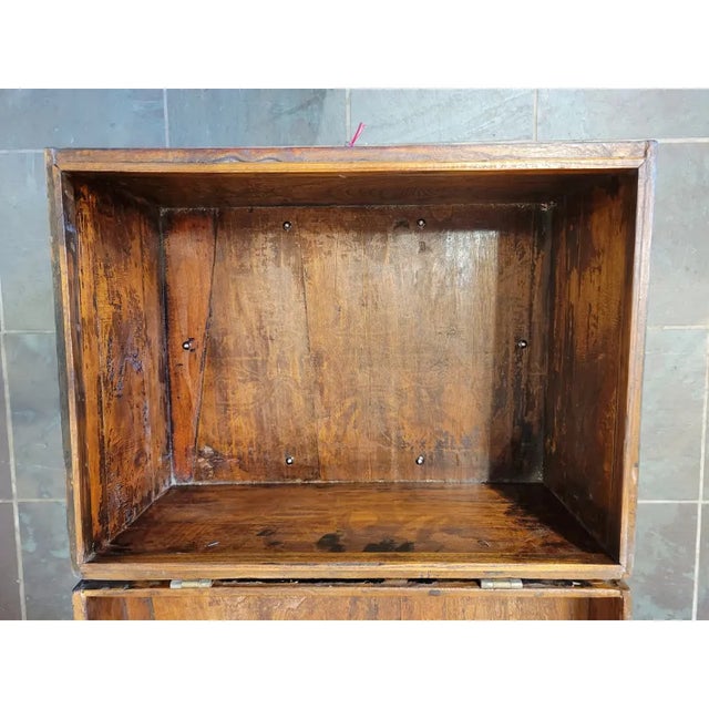 A nicely painted Chinese groom box. The painting is of a small child with fruits and flowers. The remainder of the box is...