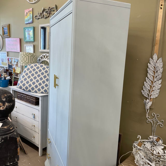 Thomasville Vintage Thomasville Painted Wardrobe For Sale - Image 4 of 12