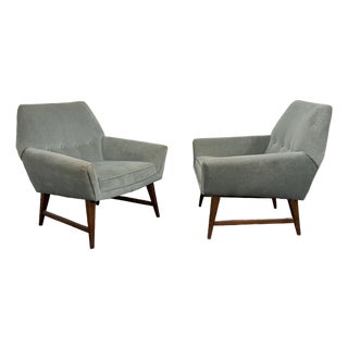Pair of Mid-Century Modern Atomic Style Lounge Chairs For Sale