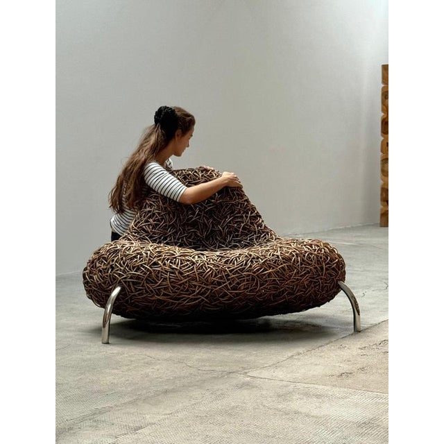 Rattan Wicker Nest Chair by Udom Udomsrianan & Planet 2001, Thailand, 2000s For Sale - Image 4 of 14