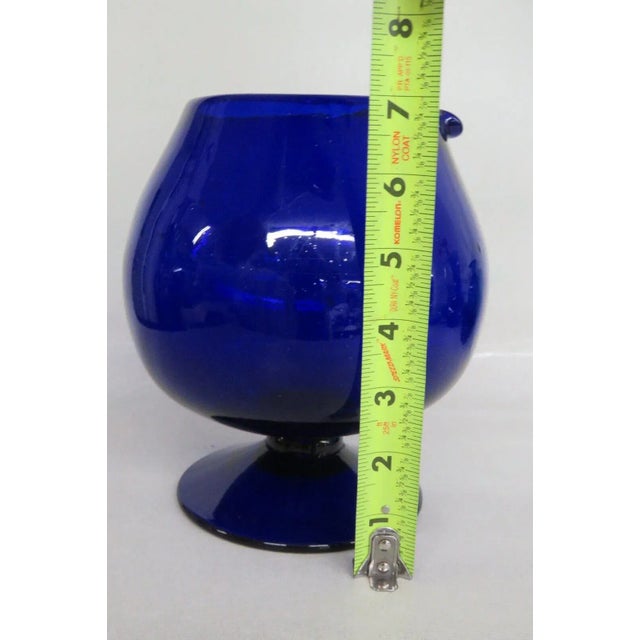 Cobalt Blue Glass Footed Brandy Snifter With Pourer Spout Chairish
