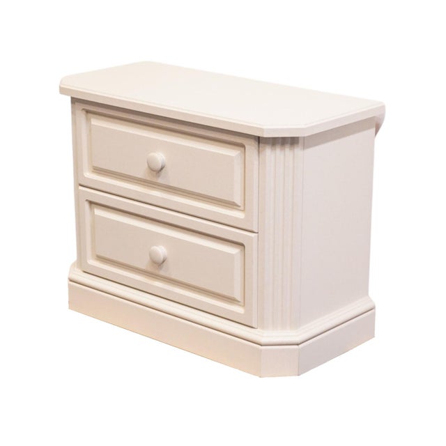 ALTAVISTA LANE Melrose Collection Contemporary Neoclassical Revival Off White 34" Two Drawer Nightstand 497-31 26.25" High...