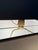 Contemporary Pair of Gregorius Pineo Circular Base Table Lamps – Holly Hunt Provenance – Sculptural Brass Modernism For Sale - Image 3 of 8