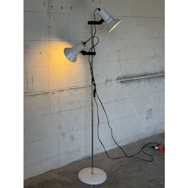 Metal Floor Lamp With Adjustable Dual Shades Mid-Century Modern 1950s For Sale - Image 10 of 10