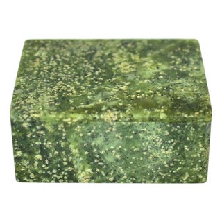 Green Serpentine Gemstone Box Rare Snowflake Serpentine For Sale