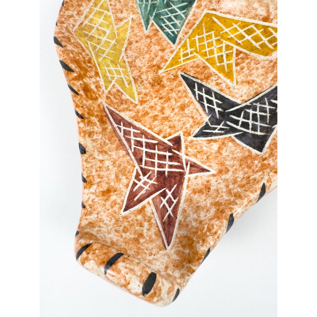 Orange Large French Mid-Century Ceramic Catch-All, Signed Borty Vallauris, C. 1960 For Sale - Image 8 of 18