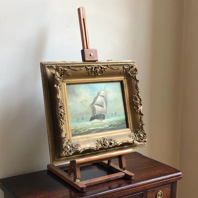 Late-19th Century British School Oil-On-Canvas Maritime Seascape, Framed For Sale - Image 12 of 12