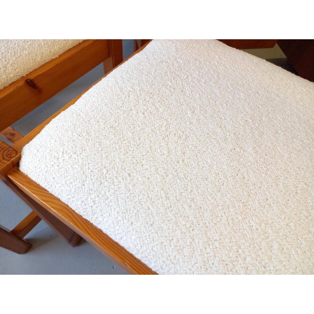 1970s Set of Pine Chairs with Fabric Seats, 1970s For Sale - Image 5 of 18