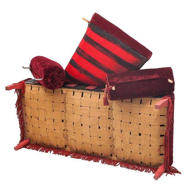 Red Alsatian Sofa, 1950s For Sale - Image 14 of 15