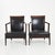 Armchairs in Dark-Stained Beech and Black Leather from Ton, 2000s, Set of 2 For Sale - Image 6 of 6