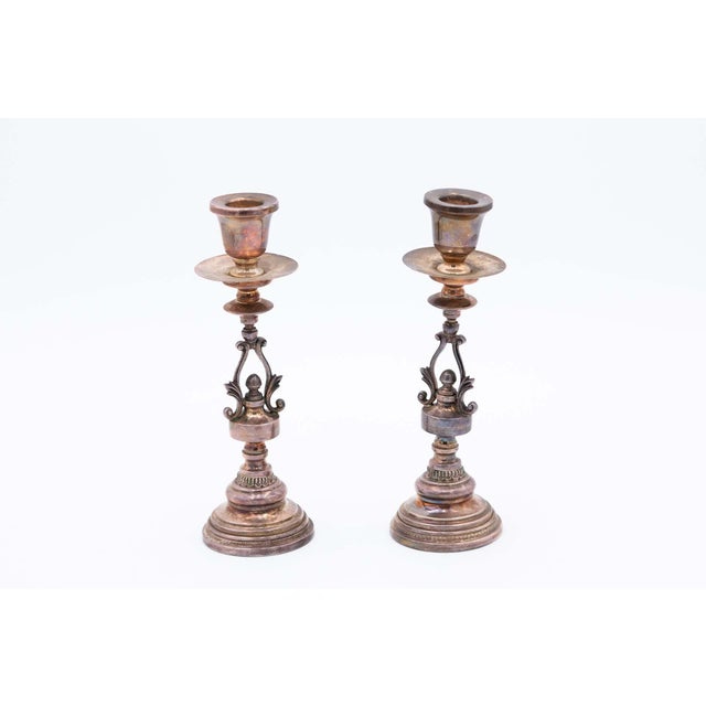 Silver Candlesticks, Set of 2 For Sale - Image 5 of 5