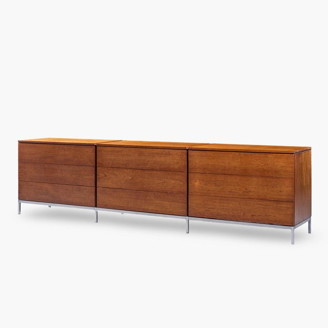 Mid-Century Modern Florence Knoll Mid Century Teak Triple Dresser For Sale - Image 3 of 9