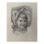 1940s Original Signed Graphite Illustration of Smiling Girl in Bonnet, 10.75 × 8.5 In. For Sale
