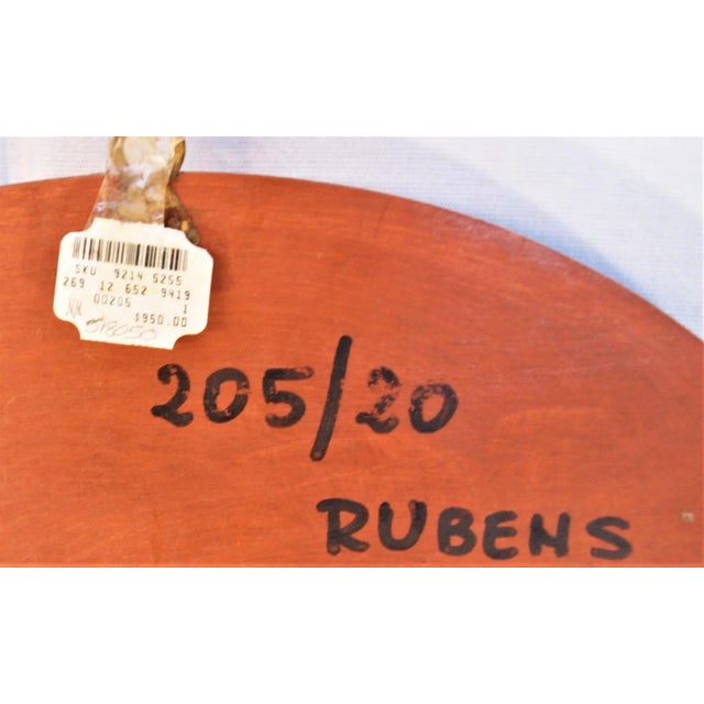 Hand Painted Floral Wood Panel Made in Italy for Neiman Marcus For Sale - Image 4 of 4