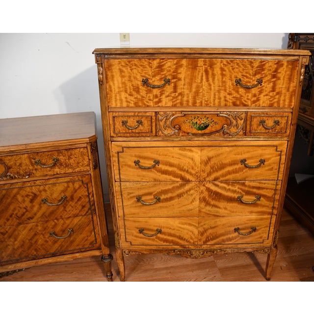 1920s Set P.Nathan Sons, Inc. New York French Kingwood High Dresser & Low Dresser, 2 Pieces For Sale - Image 6 of 18