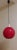 Ceiling Lamp with Spherical Red Glass Shade, 1970s, in Very Good conditions. Designed 1970 to 1979 European Plug (up to...