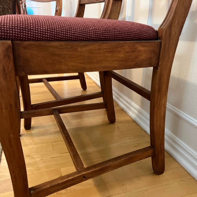 Vintage Harpback Duncan Phyfe Style Mid Century Chairs For Sale - Image 9 of 9