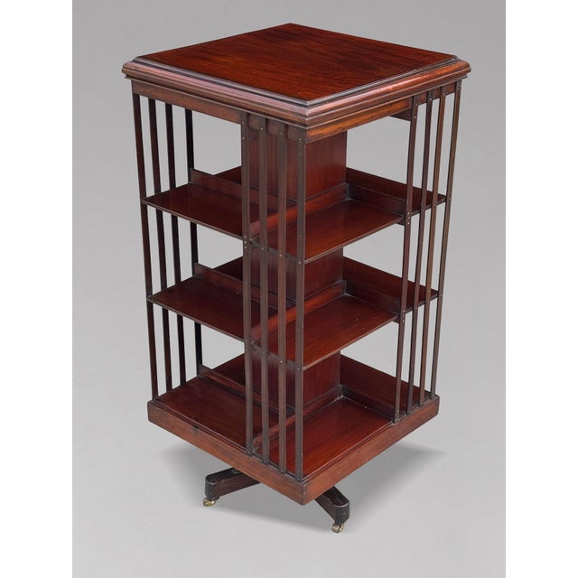 19th Century Victorian Mahogany Revolving Bookcase, 1880 For Sale - Image 10 of 10