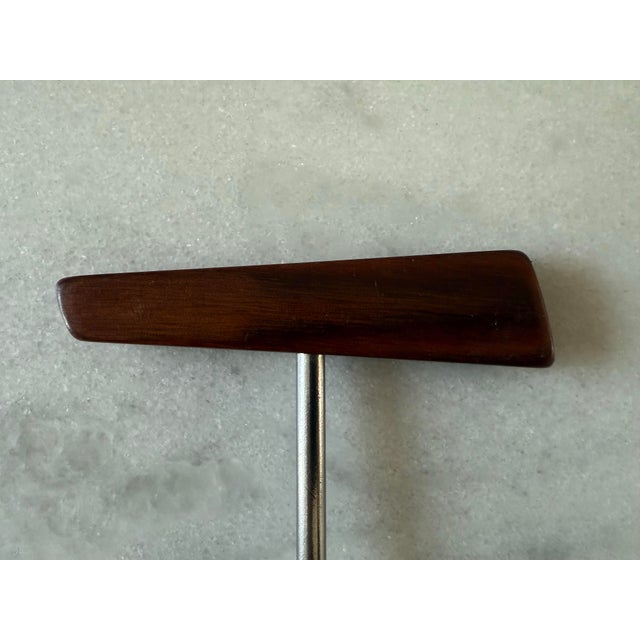 Mid Century Modern Rosewood Corkscrew Wine Bottle Opener For Sale - Image 4 of 6