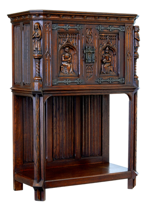 Renaissance Revival Carved Oak Cupboard, 1900s