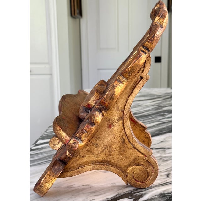 Gold Made in Italy Vintage Grotto Shell Motif Carved Easel For Sale - Image 8 of 16