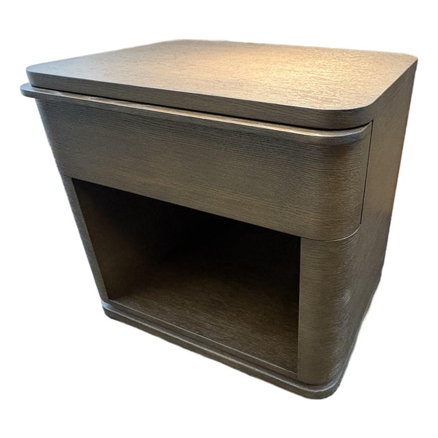 Rh Ligné Open Nightstand 26" – Brown Brushed Oak For Sale